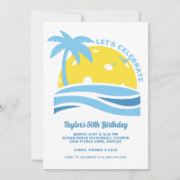 Tropical Palm Tree Beach Ocean Pickleball