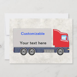 Convite Truck de entrega de Cinzas e vermelhos personaliza