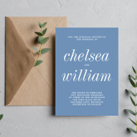 True Simplicity 2 Denim Blue Minimalist Wedding
