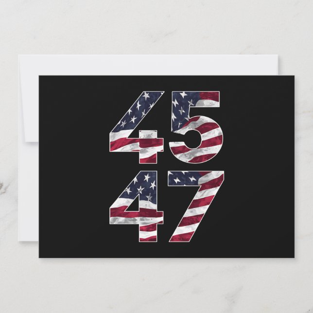 Convite Trump 2024 45 47 Vintage EUA (Frente)