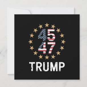 Convite Trump 2024 Bandeira Retomar a América Trump 45 47 