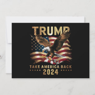 Convite Trump 2024 Devolva a América Bandeira Americana Tr