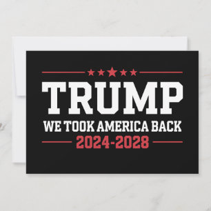 Convite Trump 2024 Nós Recuperamos a América 47 EUA