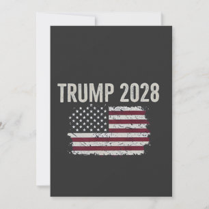 Convite Trump 2028 Presidente Americano das Eleições de Ba