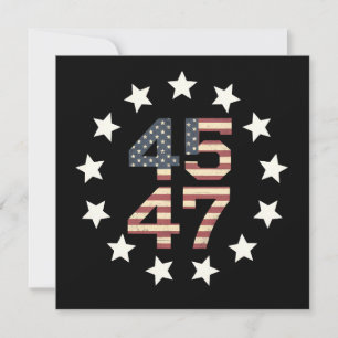 Convite Trump 45 47 Estrelas Bandeira Americana Vintage EU