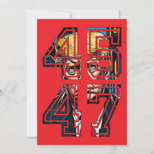 Convite Trump 45 47 Pop Art Presidente americano