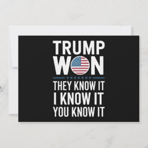 Convite Trump Ganhou Eles Sabem Disso 2024 47º Presidente 