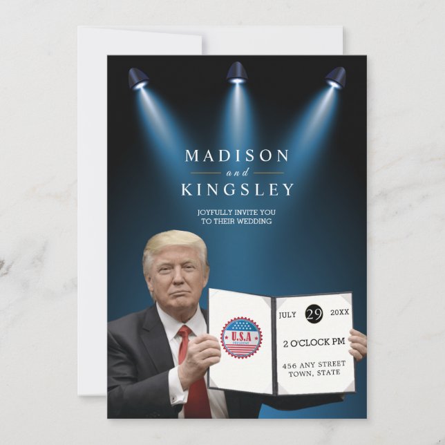 Convite Trump Grande Casamento Patriótico 💍 (Frente)