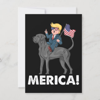 Convite Trump Merica Great Dane Dog American Hero 4th