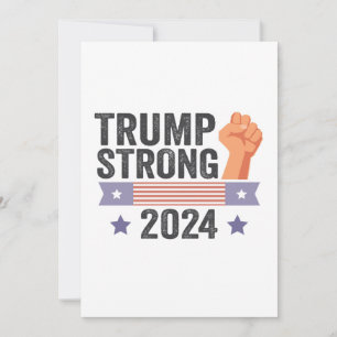 Convite Trump Strong 2024 Eleição Patriótica de Bandeira A