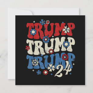 Convite Trump Trump Trump 2024 Retro