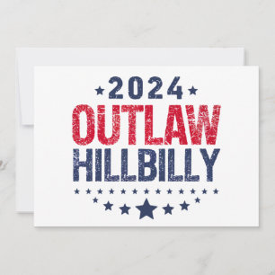 Convite Trump Vance 2024 Fora da Lei Hillbilly Bandeira do