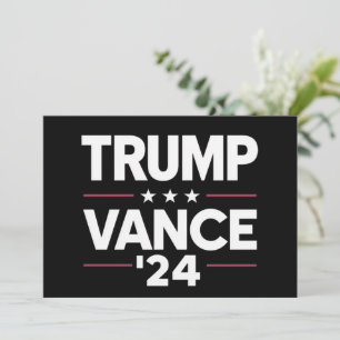 Convite Trump Vance 2024 Para Presidente VP/Eleições Nos E