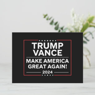 Convite Trump Vance 2024 Presidente JD Vance Vice MAGA