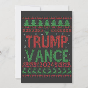Convite Trump Vance Election Feia Christmas Sweater