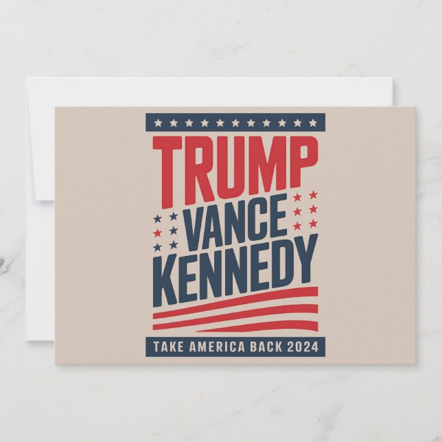 Convite Trump Vance Kennedy Retome A América 2024 (Frente)