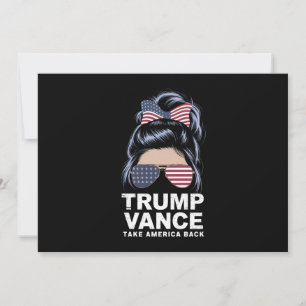 Convite Trump Vance Leva a América de Volta Rapariga do Co