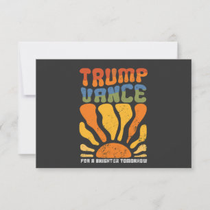 Convite Trump Vance para um amanhã mais brilhante Retro Bo