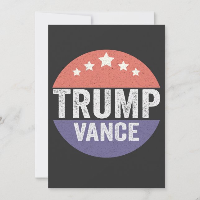 Convite Trump Vance Republican American Election Gift (Frente)