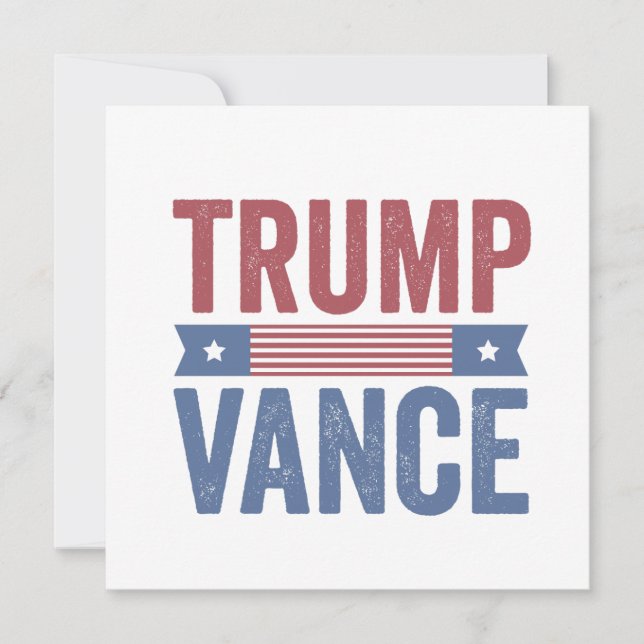 Convite Trump Vance Republican American Election Gift (Frente)