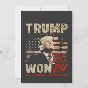 Convite Trump Venceu 2024 Maior Retorno da História 