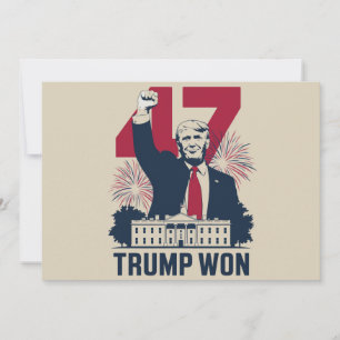 Convite Trump Venceu Novamente Eleição 2024 Presidente 47º