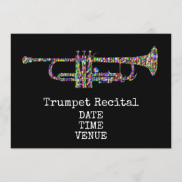 Convite Trumpet Brass Considerando jazz na moda desempenho