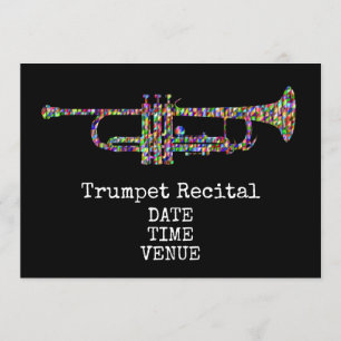 Convite Trumpet Brass Considerando jazz na moda desempenho