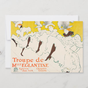 Convite Trupe de Mademoiselle Eglantine, Toulouse Lautrec