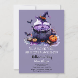 Convite Truque de Bruxas ou Festa de Maçãs de Halloween