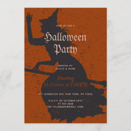 Convite Truque mágico de bruxa do Halloween ou Treat Grung