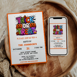 Convite TRUQUE OU TRATAMENTO   Festa de Bacia do Dia das B