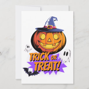 Convite Truque ou Tratar! Noite de Halloween