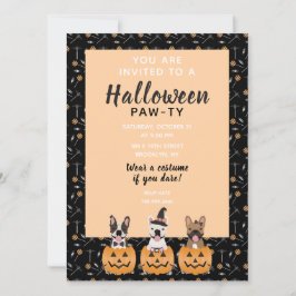 Convite Truques Franceses Pawty Do Halloween Trick Ou Trat