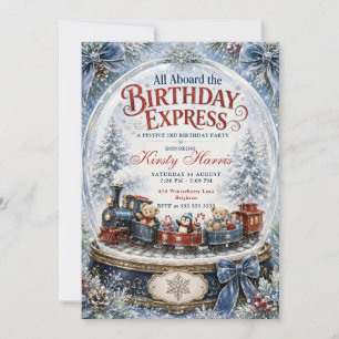 Convite Tudo a Bordo do Trem de Aniversário Expresso