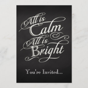 Convite Tudo é calma, toda é festa de Natal brilhante