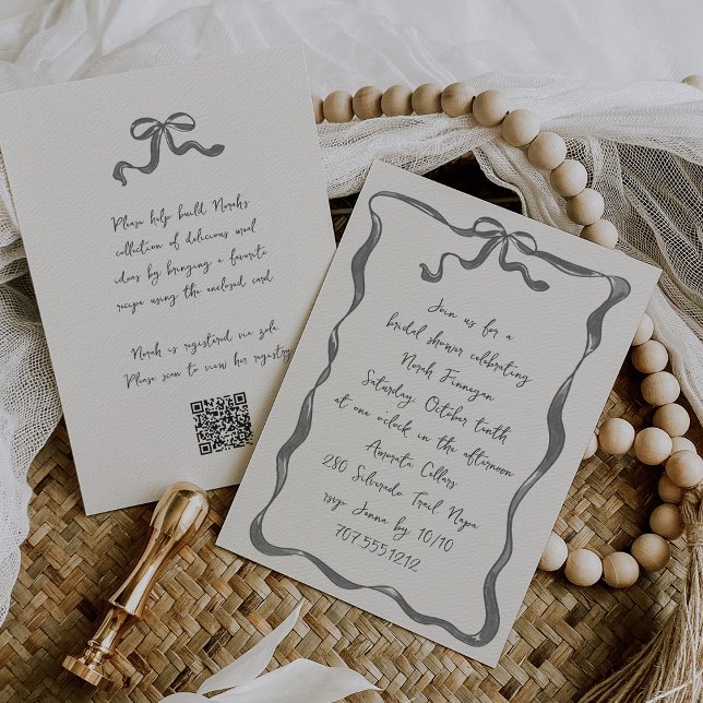 Convite Tudo em um Arco Romântico Chá de panela manuscrito (Criador carregado)