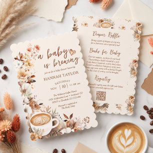 Convite Tudo em um Baby está preparando Café Baby Shower