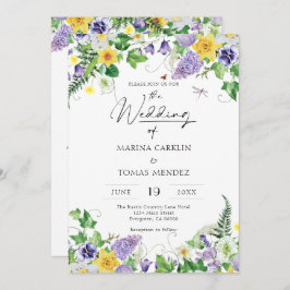 Convite Tudo em um | Boho Wildflower Wedding
