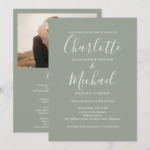 Convite Tudo Em Um Casamento De Fotografia Com Roteiro Chi