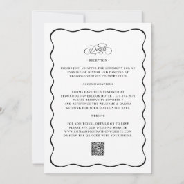 Convite Tudo Em Um Casamento Elegante Código QR Preto Cali
