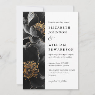 Convite Tudo Em Um Casamento Floral De Luxo Moderno Elegan