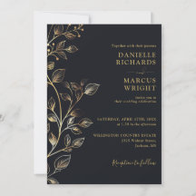 Tudo Em Um Casamento Floral De Ouro Elegante