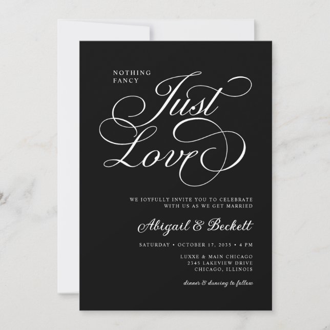 Convite Tudo Em Um Casamento Simples e Cheio de Amor (Frente)