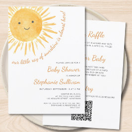 Convite Tudo Em Um Chá de fraldas Sol