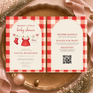 Convite Tudo em Um Chuveirinho de Natal Baby Shower