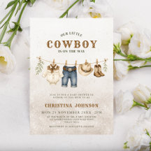 Tudo em um Chuveiro de Bebê Little Cowboy Clothesl