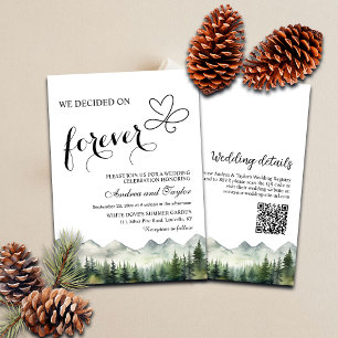 Convite Tudo em Um Nós decidimos por QR Code de Casamento