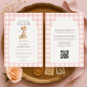 Convite Tudo em Um Novo no Clube de Golfe Urso Rosa Chás d