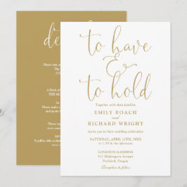 Convite Tudo Em Um Para Ter E Segurar Boda de Ouro